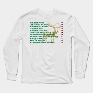 CEASEFIRE: Say ¿Qué? Top Ten Spoken (New Hampshire) (Moose) Long Sleeve T-Shirt